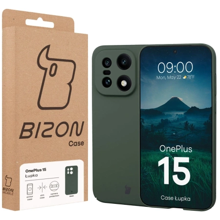 Etui Bizon Case Łupka do OnePlus 15, zielone