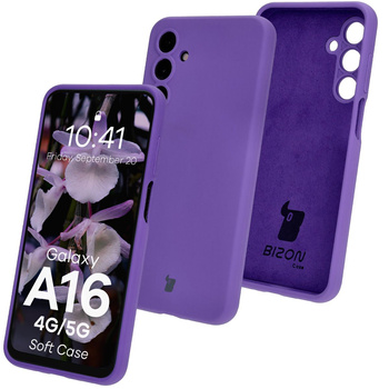Silikonowe etui Bizon Soft Case do Galaxy A16 4G/5G, fioletowe