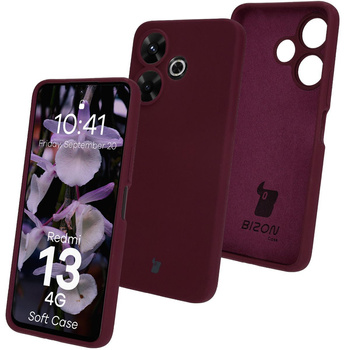 Silikonowe etui Bizon Soft Case do Xiaomi Redmi 13 4G, ciemnofioletowe