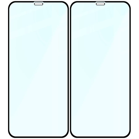 Szkło hartowane Bizon Glass Edge Duo do iPhone 11 / Xr, czarna ramka, 2 sztuki