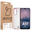 Etui Bizon Case Angelo do Galaxy A17 5G, półprzezroczyste z jasnoróżową ramką