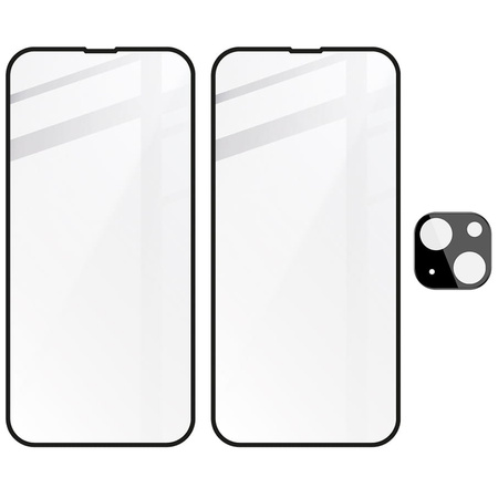 2x Szkło + szybka na aparat Bizon Edge 2 Pack do iPhone 14 Plus