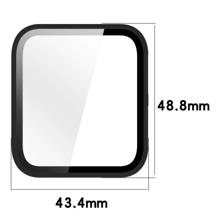 Etui ze szkłem do zegarka Bizon Case Watch Adamo do Garmin Venu X1, czarne