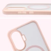 Etui z pierścieniem magnetycznym Bizon Case MatteO do Xiaomi POCO F7, przydymione-różowe