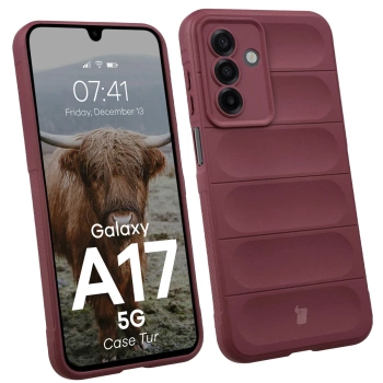 Pancerne etui Bizon Case Tur do Galaxy A17 5G, burgundowe