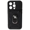 Etui Bizon Case CamShield Ring do iPhone 15 Pro, czarne