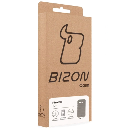 Pancerne etui Bizon Case Tur do Google Pixel 9a, jasnoszare