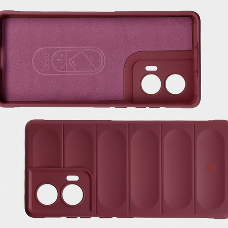 Pancerne etui Bizon Case Tur do Motorola Edge 50 Fusion, burgundowe