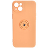 Etui Bizon Case Silicone Ring Sq do iPhone 15 Plus, pomarańczowe