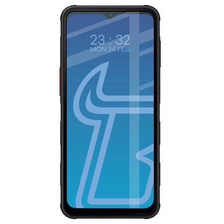 Szkło hartowane Bizon Glass Edge Duo do Galaxy XCover 7 Pro / 6 Pro, czarna ramka, 2 sztuki