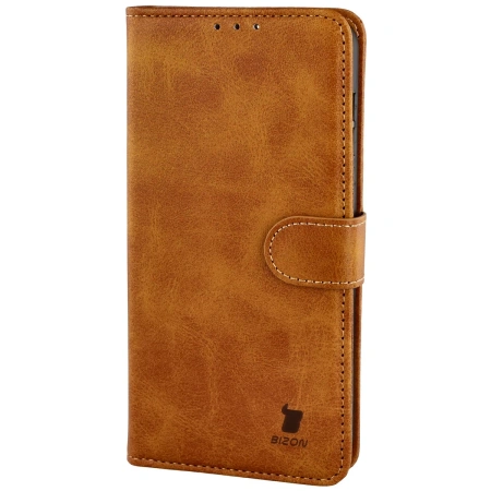Etui z klapką Bizon Case Pocket do Oppo Find X9 Pro, brązowe