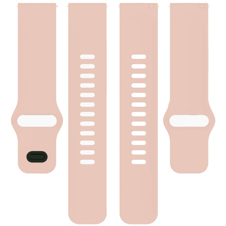 Pasek silikonowy do smartwatcha, Bizon Strap Watch Silicone Pro H, Quick Release 22 mm, różowy