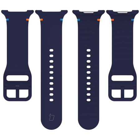 Silikonowy pasek Bizon Strap Watch Silicone G do Galaxy Watch 8 40 mm / 44 mm / 8 Classic 46 mm, granatowy