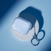Elastyczne etui z karabińczykiem Bizon Case Headphone Clear do AirPods Pro 3, przeźroczysto-niebieskie