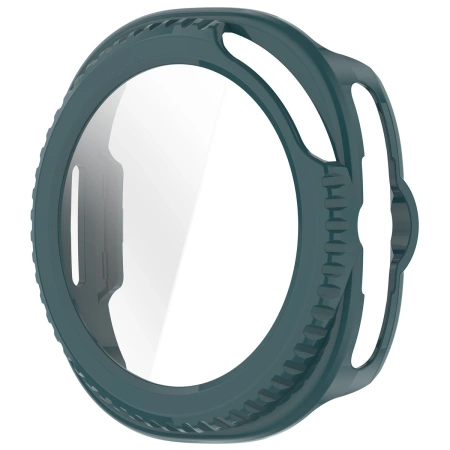 Etui ze szkłem do zegarka Bizon Case+Glass Watch do Samsung Galaxy Watch 8 Classic 46 mm, zielone