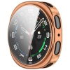 Etui z osłoną ekranu Bizon Case Watch Felipe do Galaxy Watch 8 44 mm, różowozłote
