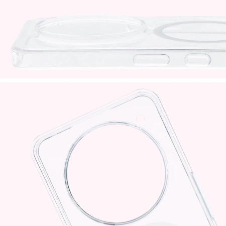 Etui z pierścieniem magnetycznym Bizon Case CrystalO do Nothing Phone (3a) Pro, przezroczyste