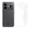 Etui + 2x folia Bizon Case Clear Pack do Realme GT3, przezroczyste