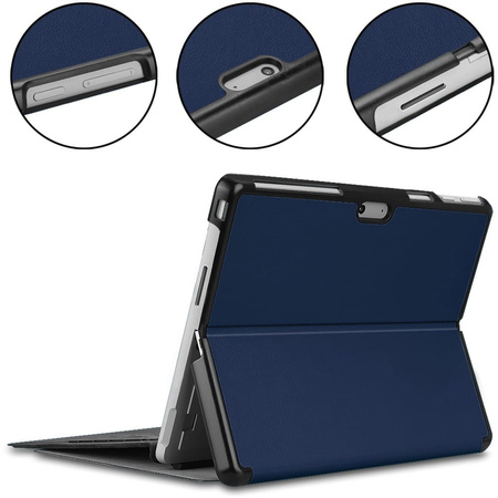 Etui Bizon Case Tab Croc do Microsoft Surface Pro 11 / 10 / 9, granatowe