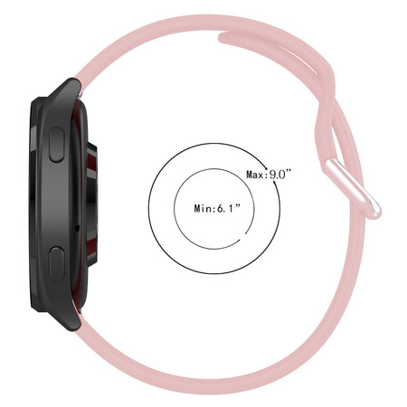 Pasek silikonowy do smartwatcha, Bizon Strap Watch Silicone Pro N, Quick Release 22 mm, jasnoróżowy