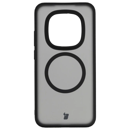Etui z pierścieniem magnetycznym Bizon Case MatteO do Xiaomi Redmi Note 15 Pro 5G, przydymione-czarne