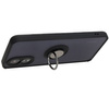 Etui z uchwytem na palec Bizon Case Hybrid Ring do Oppo A38 4G, przydymione z czarną ramką