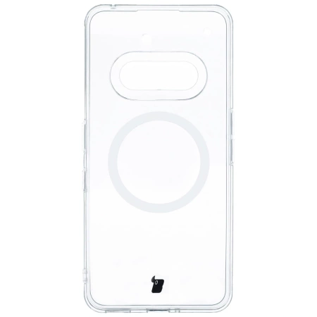 Etui z pierścieniem magnetycznym Bizon Case CrystalO do Nothing Phone (3a), przezroczyste
