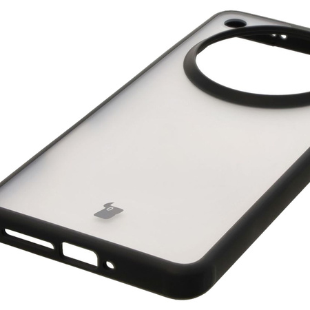 Etui Bizon Case Angelo do Oppo Find X8 Pro, półprzezroczyste z czarną ramką