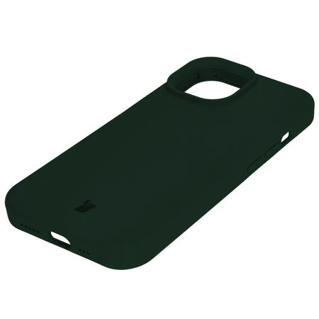 Etui silikonowe Bizon Soft Case do iPhone 15, ciemnozielone