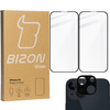2x Szkło + szybka na aparat BIZON Edge 2 Pack do iPhone 15