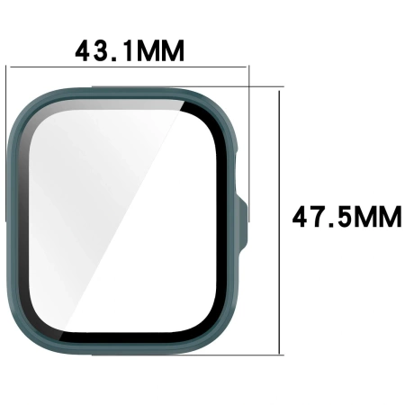 Etui ze szkłem do zegarka Bizon Case+Glass Watch do Huawei Watch Fit 4 Pro, zielone
