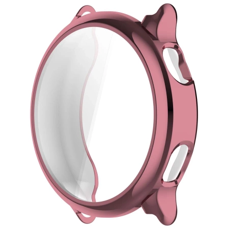 Etui z osłoną ekranu Bizon Case Watch Felipe do Garmin Vivoactive 6, różowe