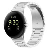 Pasek ze stali nierdzewnej Bizon Strap Watch Aura do Google Pixel Watch 3 45 mm, srebrny