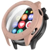 Etui ze szkłem do zegarka Bizon Case+Glass Watch do Xiaomi Watch S4, różowe