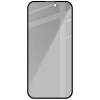 Prywatyzujące szkło hartowane Bizon Glass Edge Shadow do iPhone 16/15, przyciemniane z czarną ramką