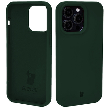 Silikonowe etui Bizon Soft Case do iPhone 14 Pro Max, ciemnozielone