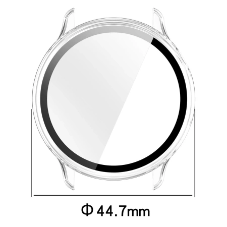 Etui ze szkłem do zegarka Bizon Case+Glass Watch do Garmin Vivoactive 6, przezroczyste