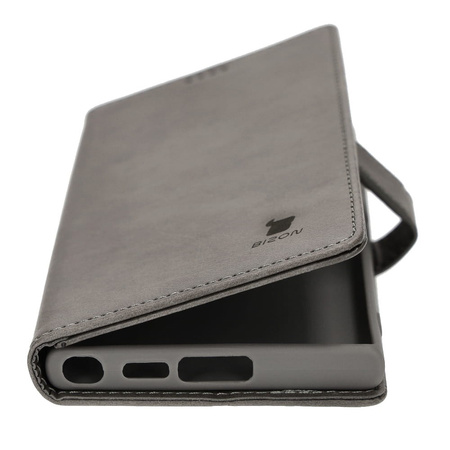 Etui Bizon Case Wallet do Samsung Galaxy S23 Ultra, szare