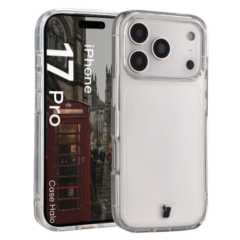 Etui Bizon Case Halo do iPhone 17 Pro, przezroczyste