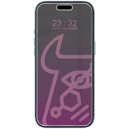 Prywatyzujące szkło hybrydowe Bizon Glass Mule Shadow do iPhone Air, matowe