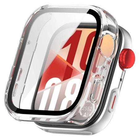 Etui ze szkłem do zegarka Bizon Case+Glass Watch do Huawei Watch Fit 4, przezroczyste