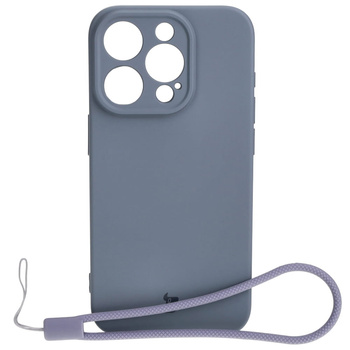 Etui Bizon Case Silicone do iPhone 15 Pro, szare