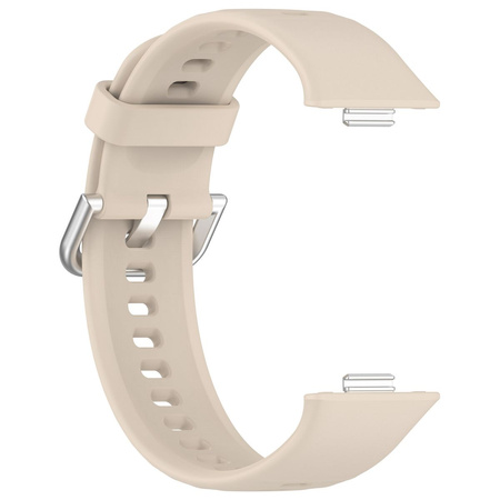 Pasek Bizon Strap Watch Silicone Pro SR do Huawei Watch Fit 4 / 4 Pro / 3, beżowy