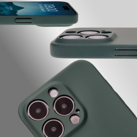 Etui Bizon Case Łupka do iPhone 15 Pro, zielone