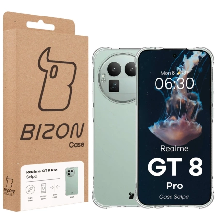 Elastyczne etui Bizon Case Salpa do Realme GT 8 Pro, przezroczyste