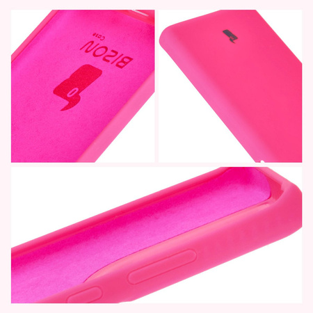 Silikonowe etui Bizon Soft Case do Motorola Edge 50 Fusion, neonowo-różowe