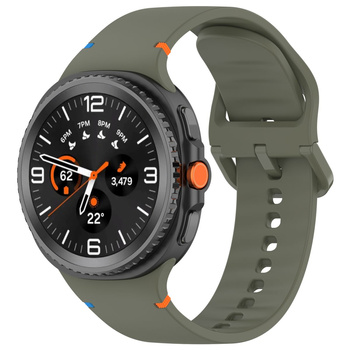 Silikonowy pasek Bizon Strap Watch Silicone G do Galaxy Watch 8 40 mm / 44 mm / 8 Classic 46 mm, ciemnozielony