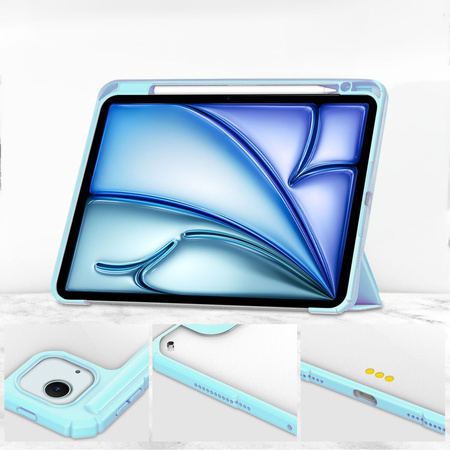 Etui Bizon Case Tab Clear Matt do iPad Air 13" 2024, błękitne